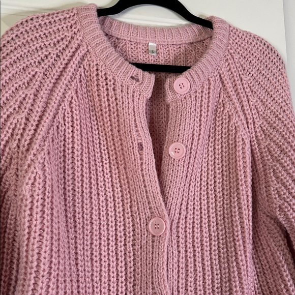 Womens Chunky Knit Cardigan Sweater - Picture 2 of 4